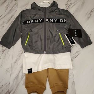 NEW!!! DKNY 3 Piece Set, 12M.